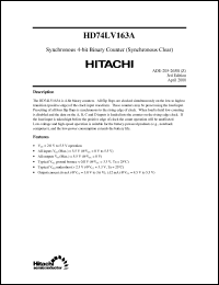Click here to download HD74LV163A Datasheet