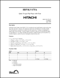 Click here to download HD74LV175 Datasheet