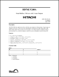Click here to download HD74LV240 Datasheet