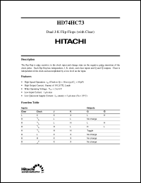 Click here to download HD74HC73 Datasheet