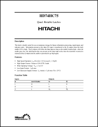 Click here to download HD74HC75 Datasheet