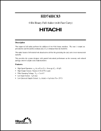 Click here to download HD74HC83 Datasheet