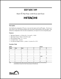 Click here to download HD74HC109 Datasheet