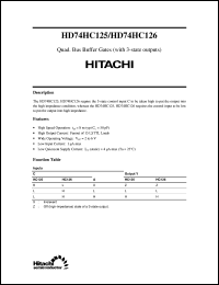 Click here to download HD74HC125 Datasheet