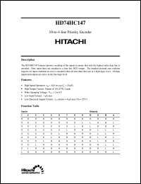 Click here to download HD74HC147 Datasheet