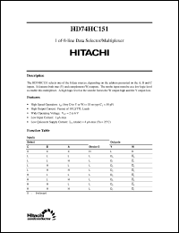 Click here to download HD74HC151 Datasheet