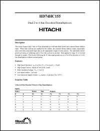 Click here to download HD74HC155 Datasheet