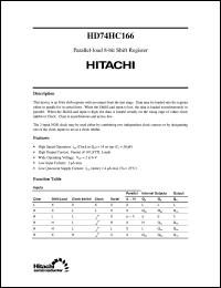 Click here to download HD74HC166 Datasheet