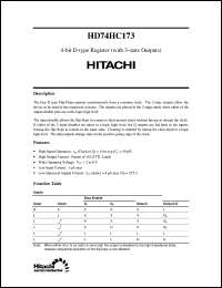 Click here to download HD74HC173 Datasheet