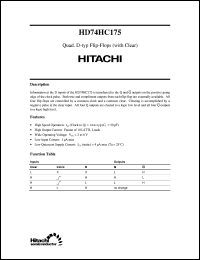 Click here to download HD74HC175 Datasheet