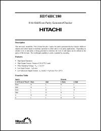 Click here to download HD74HC180 Datasheet