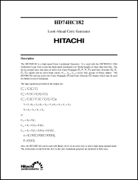 Click here to download HD74HC182 Datasheet
