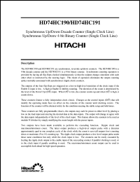 Click here to download HD74HC190 Datasheet