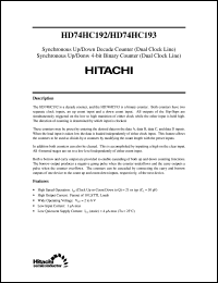 Click here to download HD74HC193 Datasheet