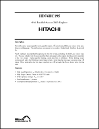 Click here to download HD74HC195 Datasheet