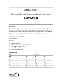 Click here to download HD74HC221 Datasheet