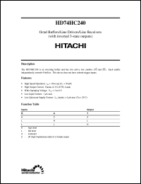 Click here to download HD74HC240 Datasheet