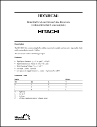 Click here to download HD74HC241 Datasheet