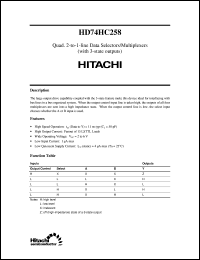 Click here to download HD74HC258 Datasheet