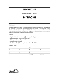 Click here to download HD74HC375 Datasheet