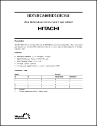 Click here to download HD74HC541 Datasheet
