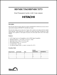 Click here to download HD74HCT573 Datasheet