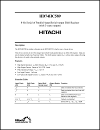 Click here to download HD74HC589 Datasheet