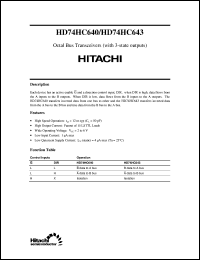 Click here to download HD74HC643 Datasheet