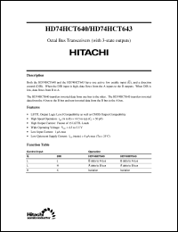 Click here to download HD74HCT640 Datasheet