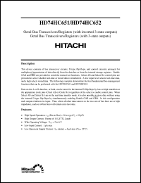 Click here to download HD74HC652 Datasheet
