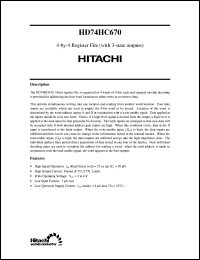 Click here to download HD74HC670 Datasheet