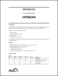 Click here to download HD74HC674 Datasheet