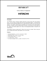 Click here to download HD74HC677 Datasheet