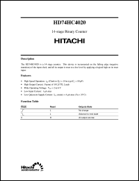 Click here to download HD74HC4020 Datasheet