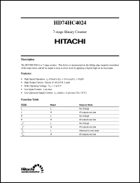 Click here to download HD74HC4024 Datasheet