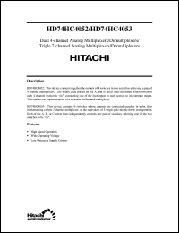 Click here to download HD74HC4053 Datasheet