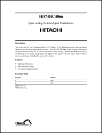 Click here to download HD74HC4066 Datasheet