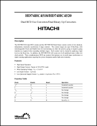Click here to download HD74HC4520 Datasheet