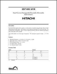 Click here to download HD74HC4538 Datasheet