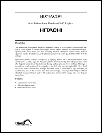 Click here to download HD74AC194 Datasheet