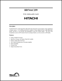 Click here to download HD74AC259 Datasheet