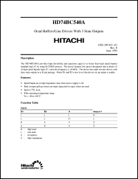 Click here to download HD74BC540A Datasheet