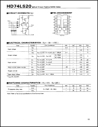 Click here to download HD74LS20 Datasheet