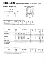 Click here to download HD74LS22 Datasheet