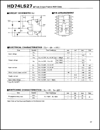 Click here to download HD74LS27 Datasheet