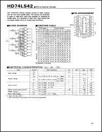 Click here to download HD74LS42 Datasheet