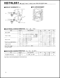 Click here to download HD74LS51 Datasheet