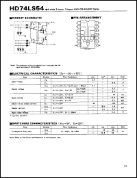 Click here to download HD74LS54 Datasheet