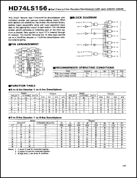 Click here to download HD74LS156 Datasheet