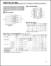 Click here to download HD74LS158 Datasheet